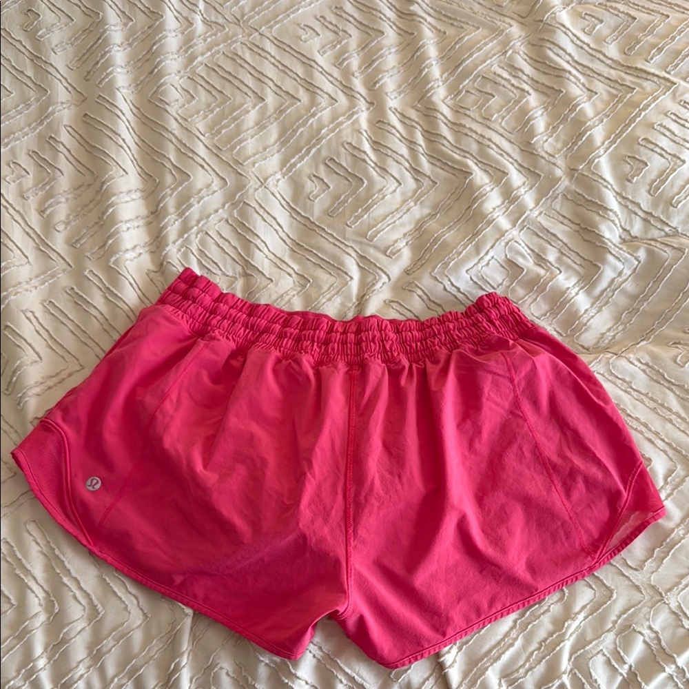 Women's Lululemon Pink Athletic Shorts - Picture 2 of 4